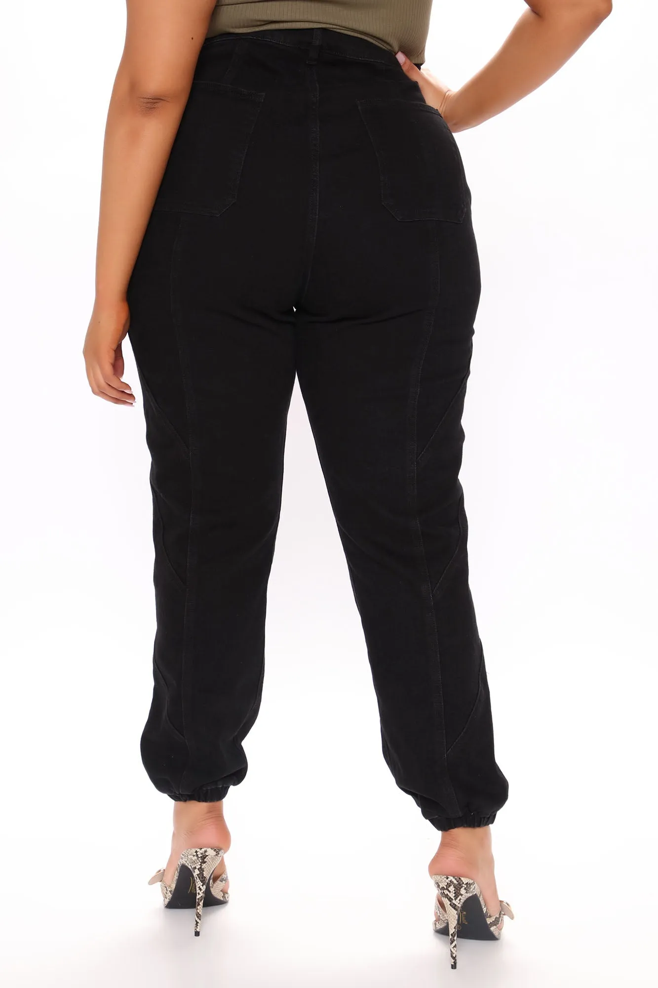 A Beautiful Liar Denim Joggers - Black