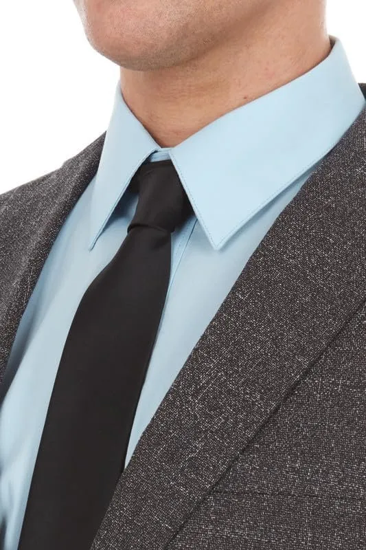 Adam Baker Men's Single Breasted Modern Fit Blazer/Sport Coat - Charcoal