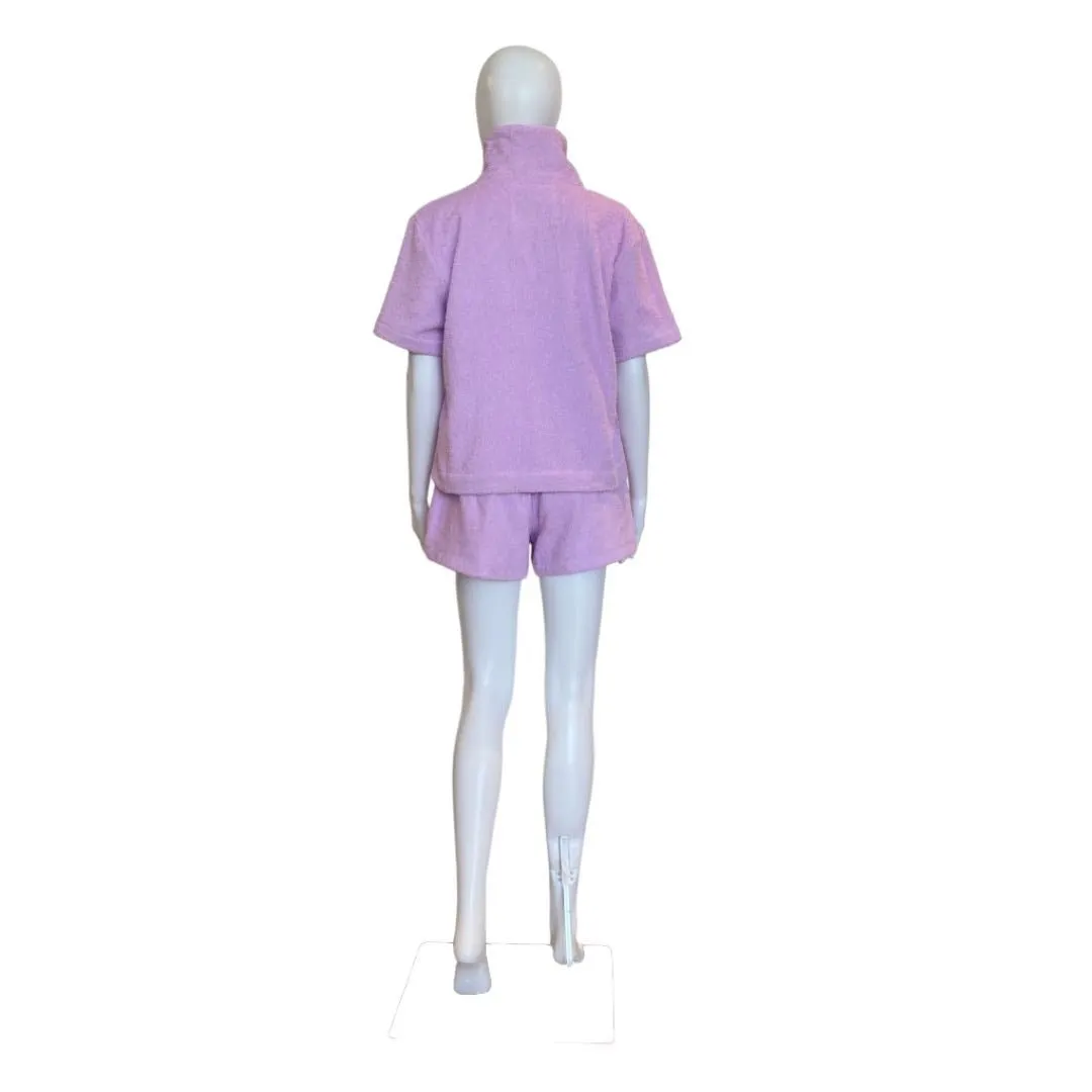 Alondra Pocket Towel Terry Shorts | Lavender