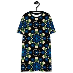 BERRY DANCE blue black - T-shirt dress