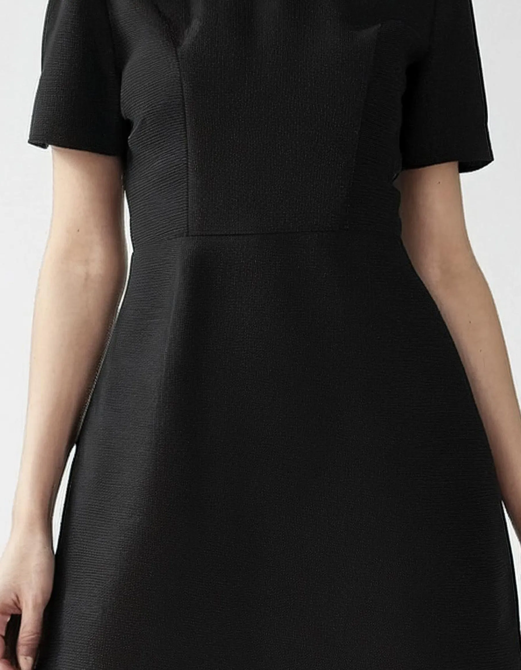 Black Off-Shoulder A-Line Dress