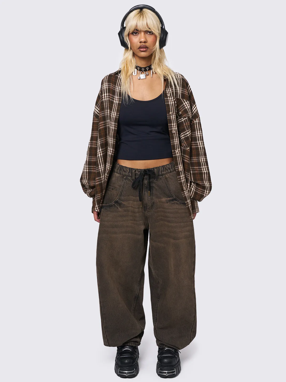 Bloom Brown Balloon Jeans