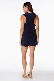 bobi Dark Navy Drawstring Shorts