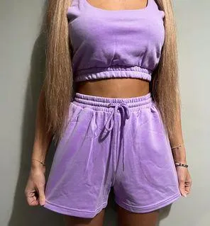 Cosy Crop Top and Shorts Lounge Sets