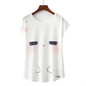 Cute Face Printed Tees