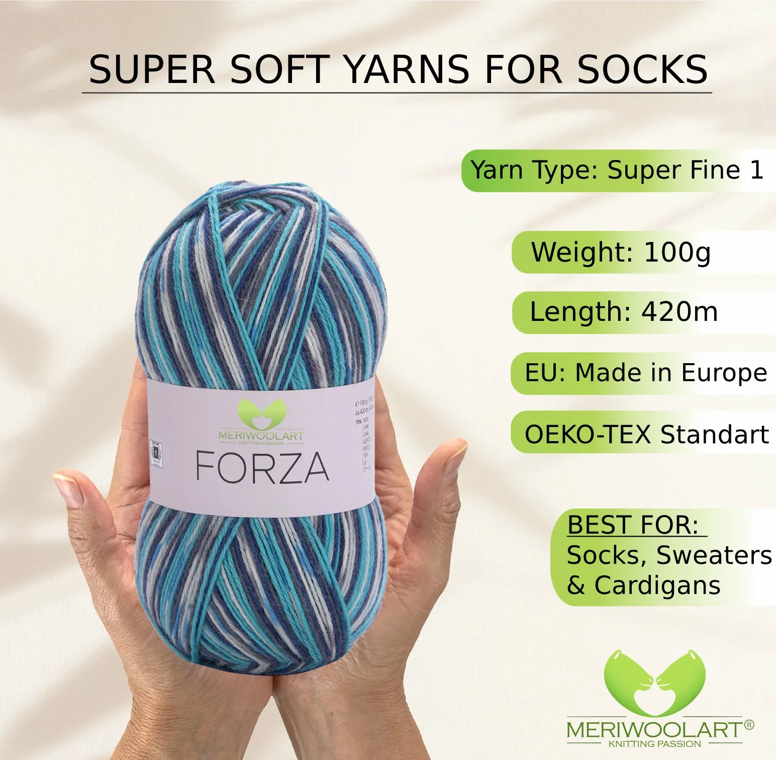 FORZA 2514 WOOL SOCK YARN 100g 420