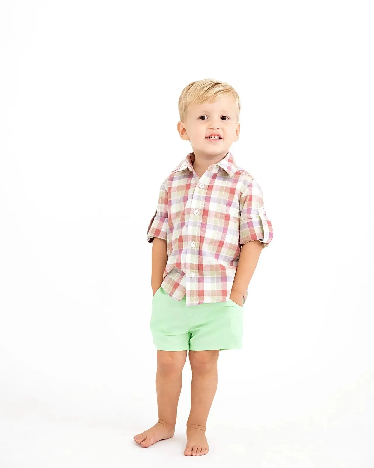 Full Bloom Plaid Boy's Shirt