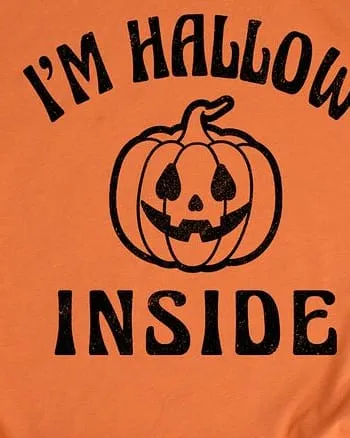 I'm Hallow Inside Short Sleeve Graphic Tee | Orange