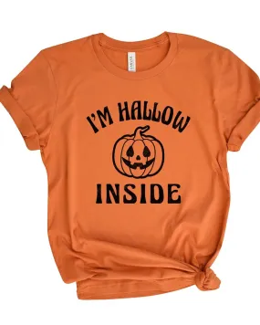 I'm Hallow Inside Short Sleeve Graphic Tee | Orange