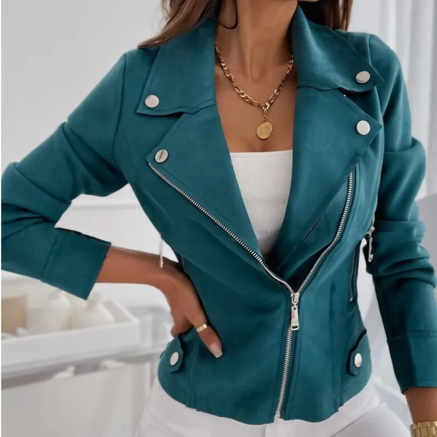 Ivyshape | Chic Suede Jacket