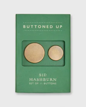 Jacket Button Set in Flat Brass