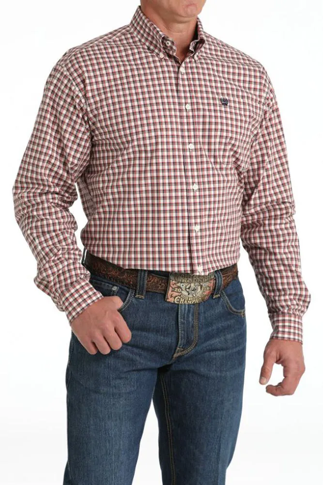 LS Plaid Shirt in Cream by Cinch