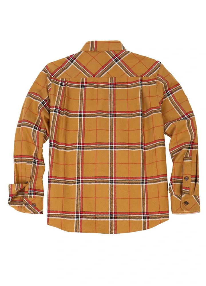 Men's Stalwart Heavyweight Flannel Shirts,10.6oz