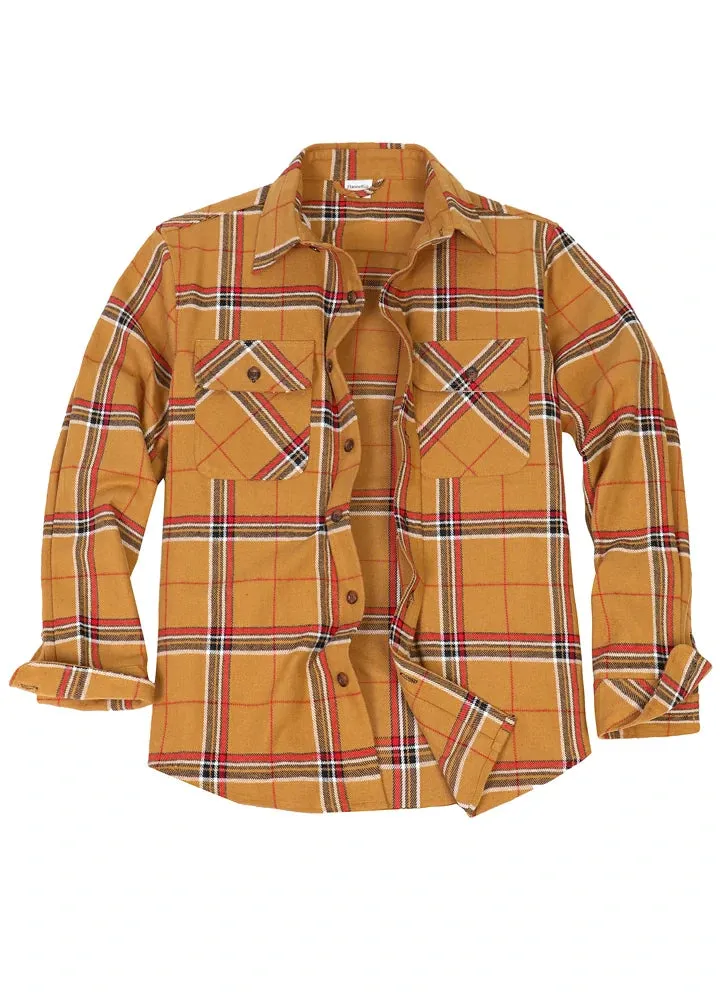 Men's Stalwart Heavyweight Flannel Shirts,10.6oz