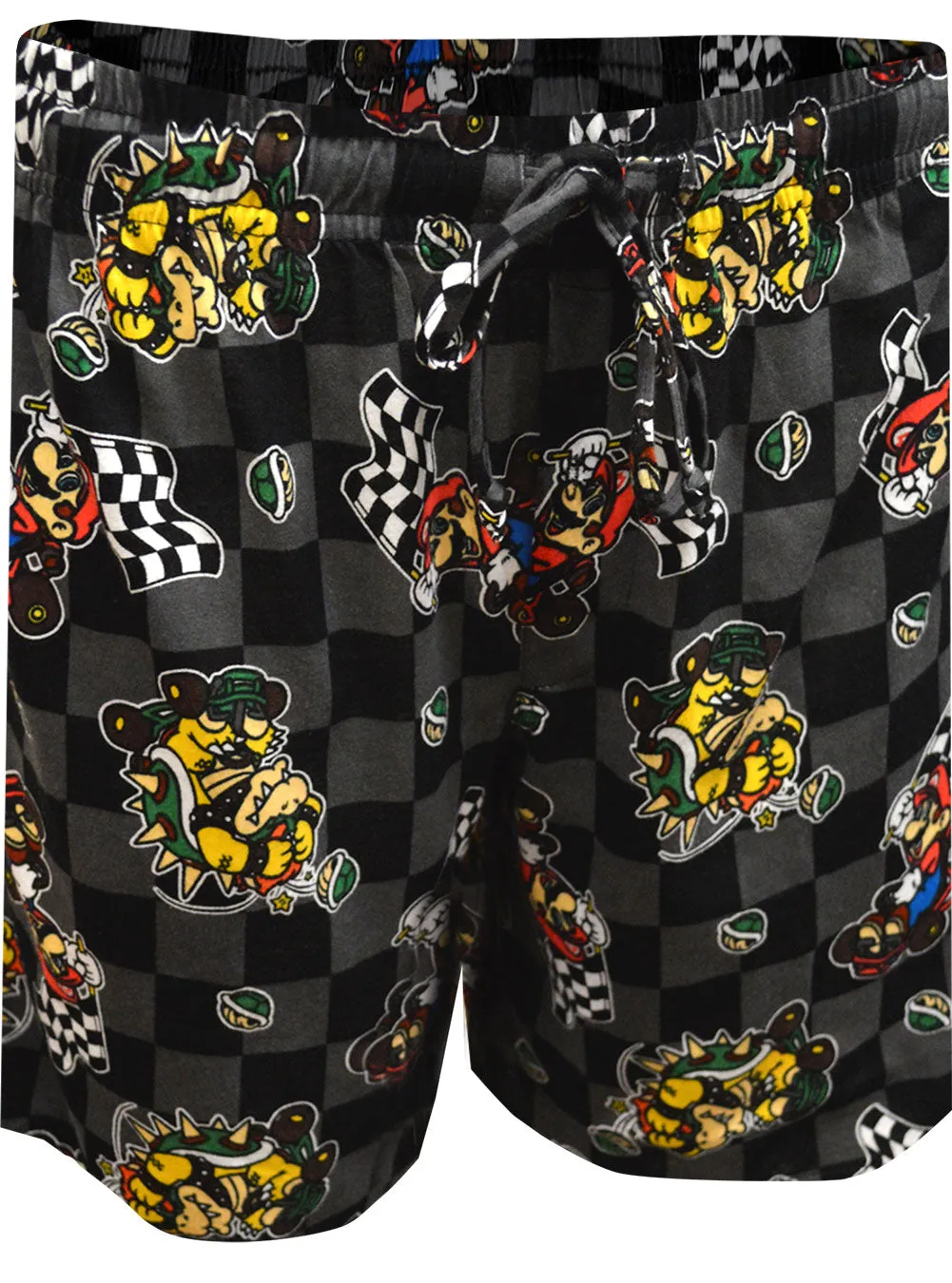 Nintendo Super Mario Brothers Mariokart Mario and Bowser Lounge Shorts