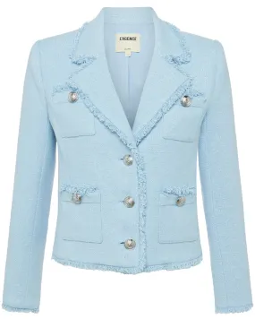 Pale Blue Sylvia Collared Jacket