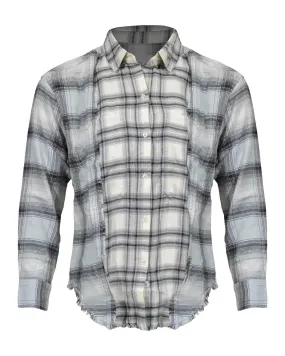 Pistachio Frost Mixed Plaid Shirt