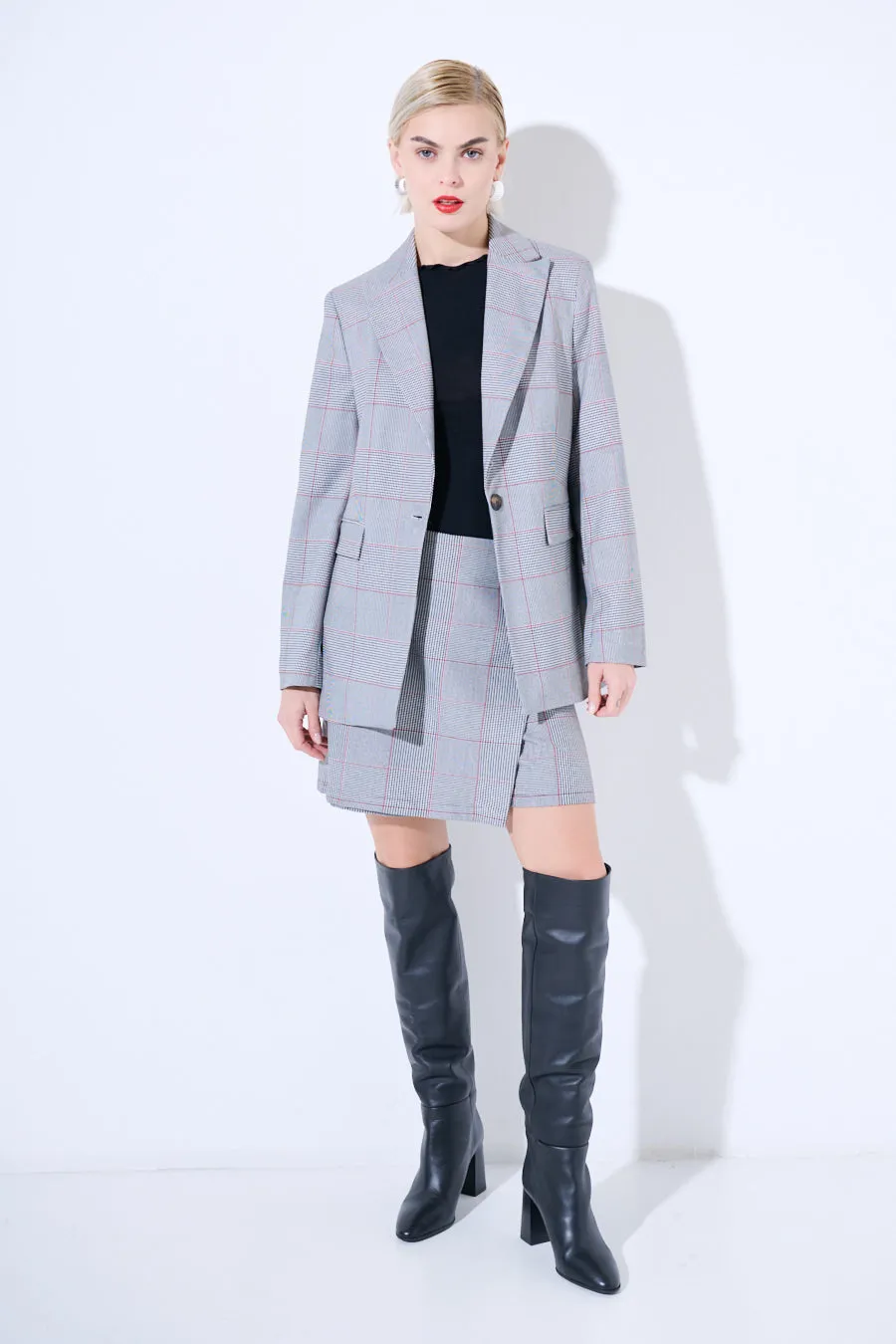 Plaid tailored blazer wholesale