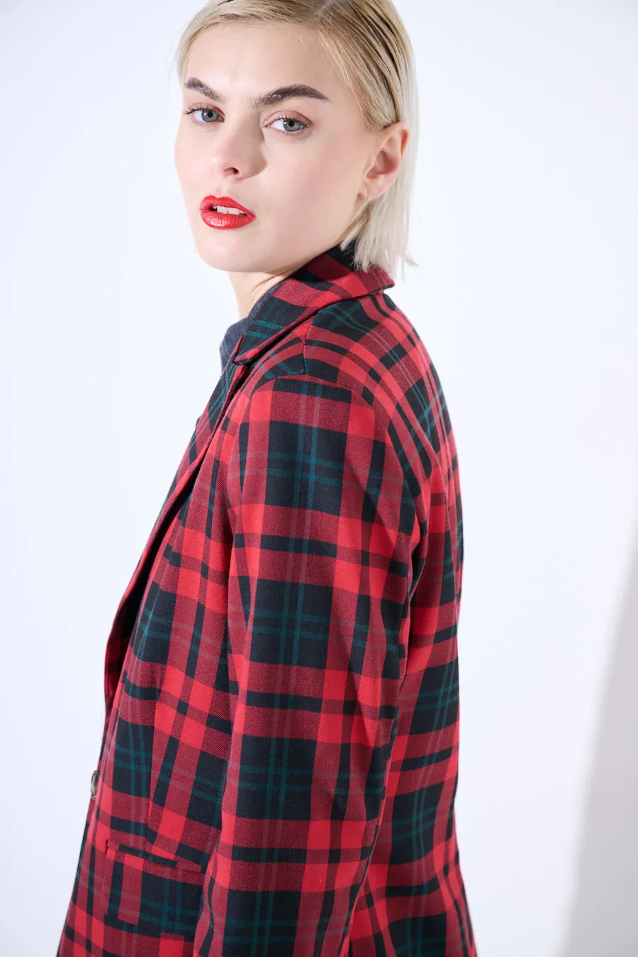 Plaid tailored blazer wholesale