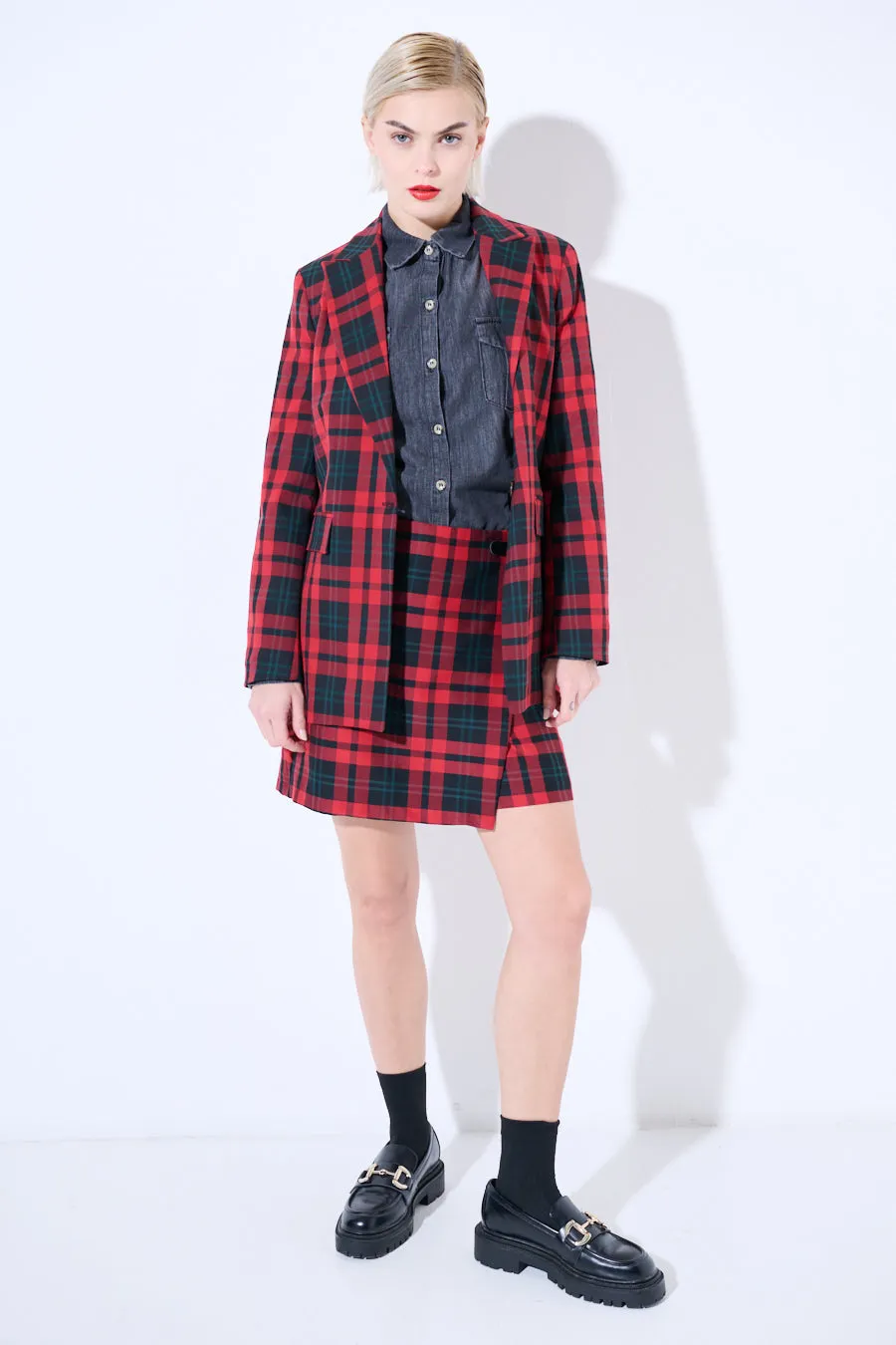 Plaid tailored blazer wholesale