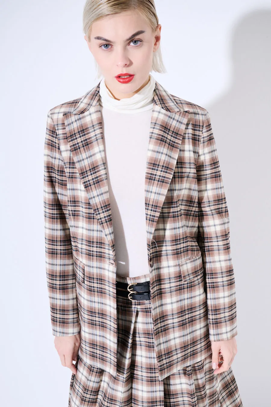 Plaid tailored blazer wholesale