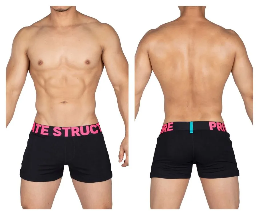 Private Structure PMUX4183 Modality Lounge Shorts Color Black-Magenta