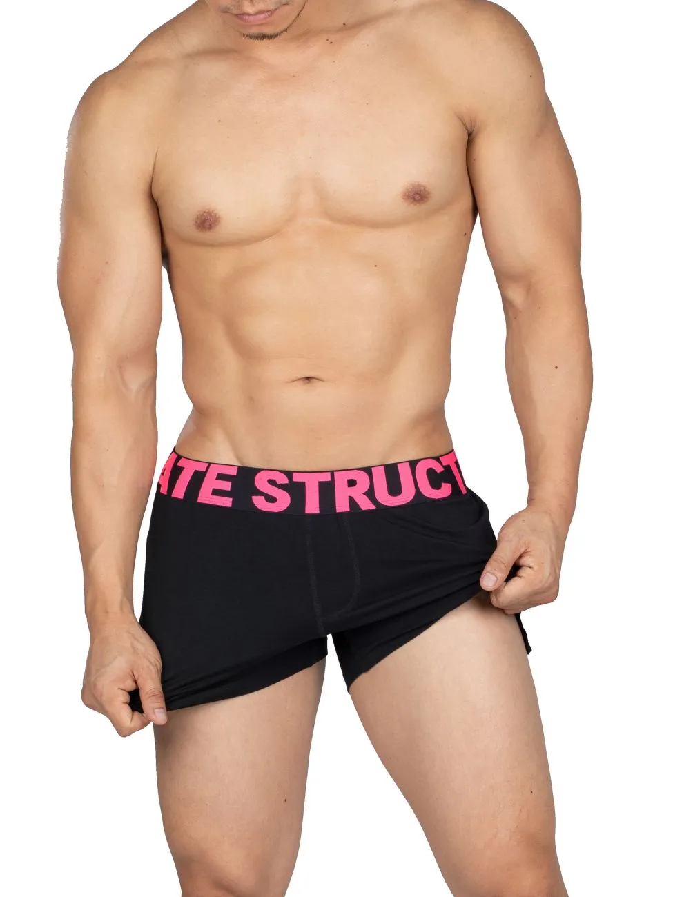 Private Structure PMUX4183 Modality Lounge Shorts Color Black-Magenta