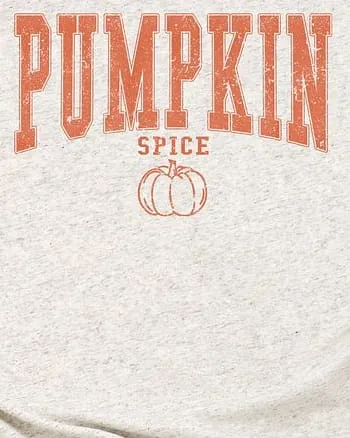 Pumpkin Spice Varsity Short Sleeve Graphic Tee | Oatmeal