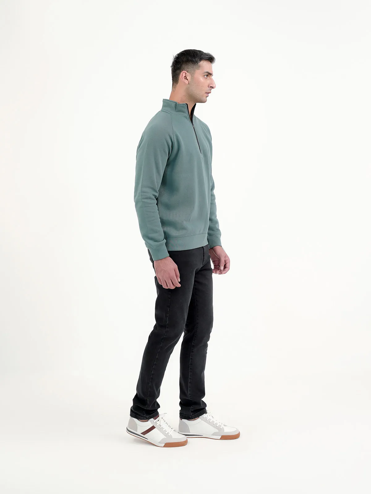 "CALGARY" Casual Mock Neck Sweatshirt