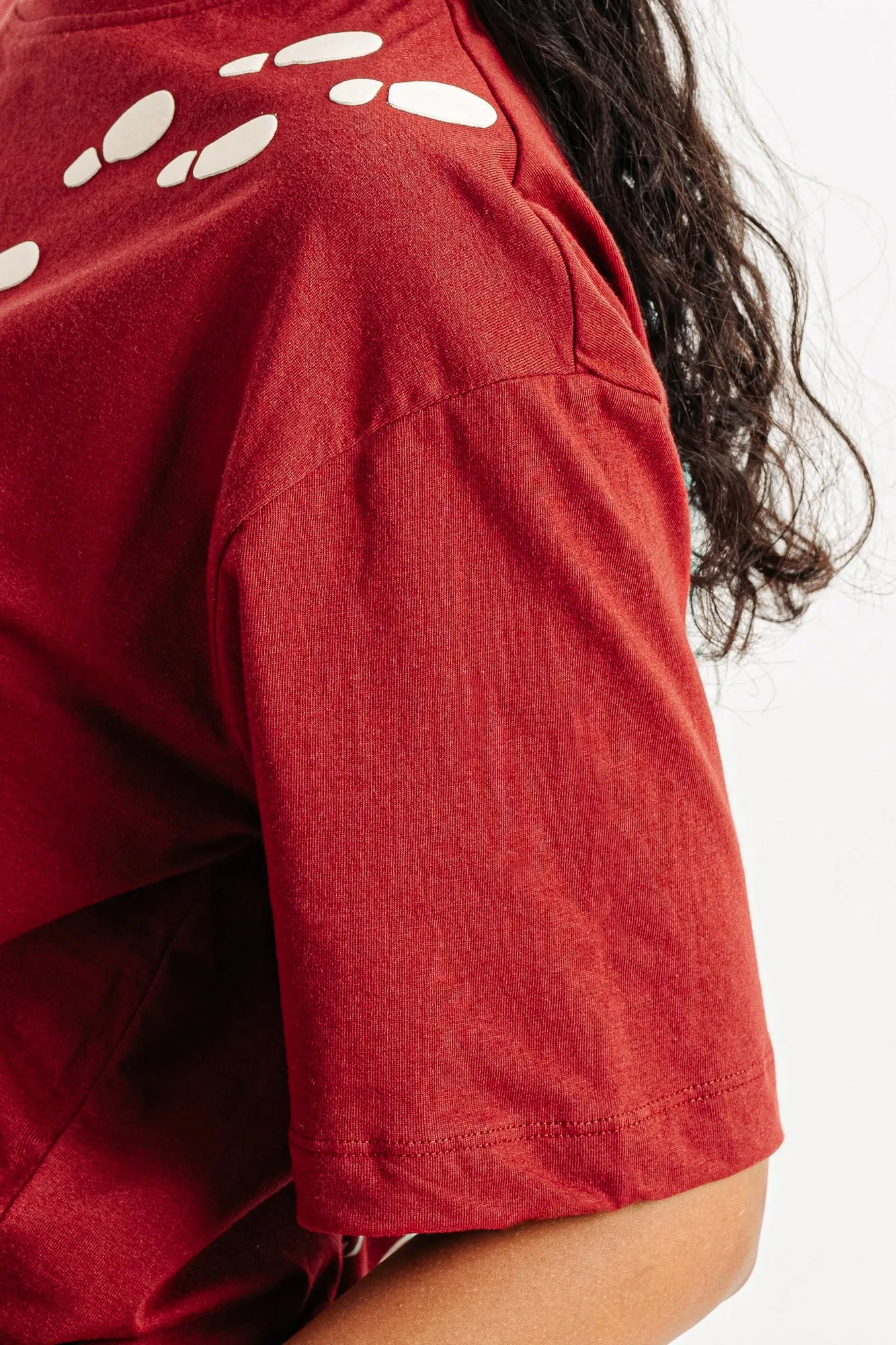 Red Swear Up Oversized Tees