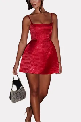 Rhinestone A-line dress