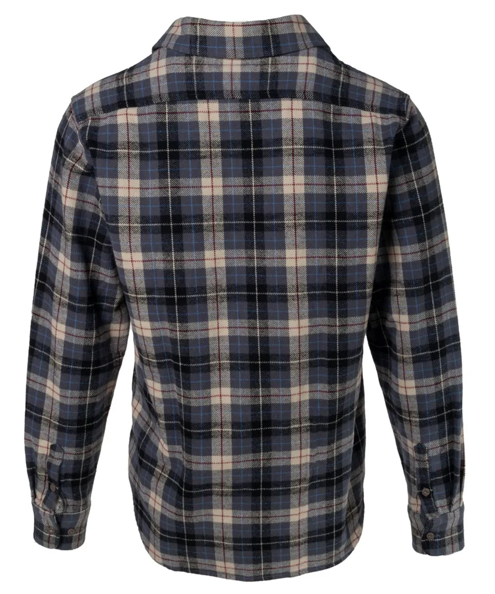 Schott NYC Men's Plaid Flannel Shirt - Grey