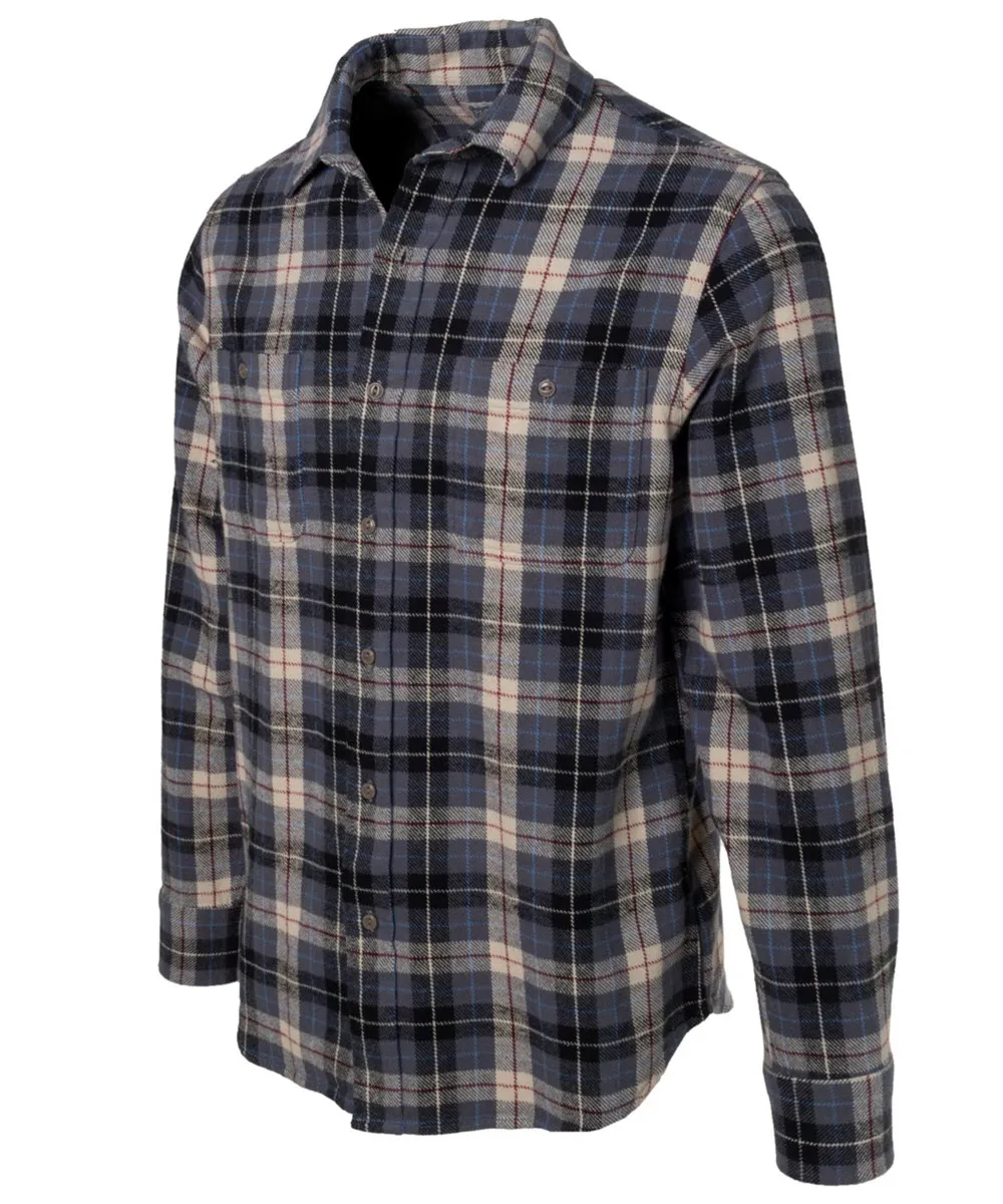 Schott NYC Men's Plaid Flannel Shirt - Grey