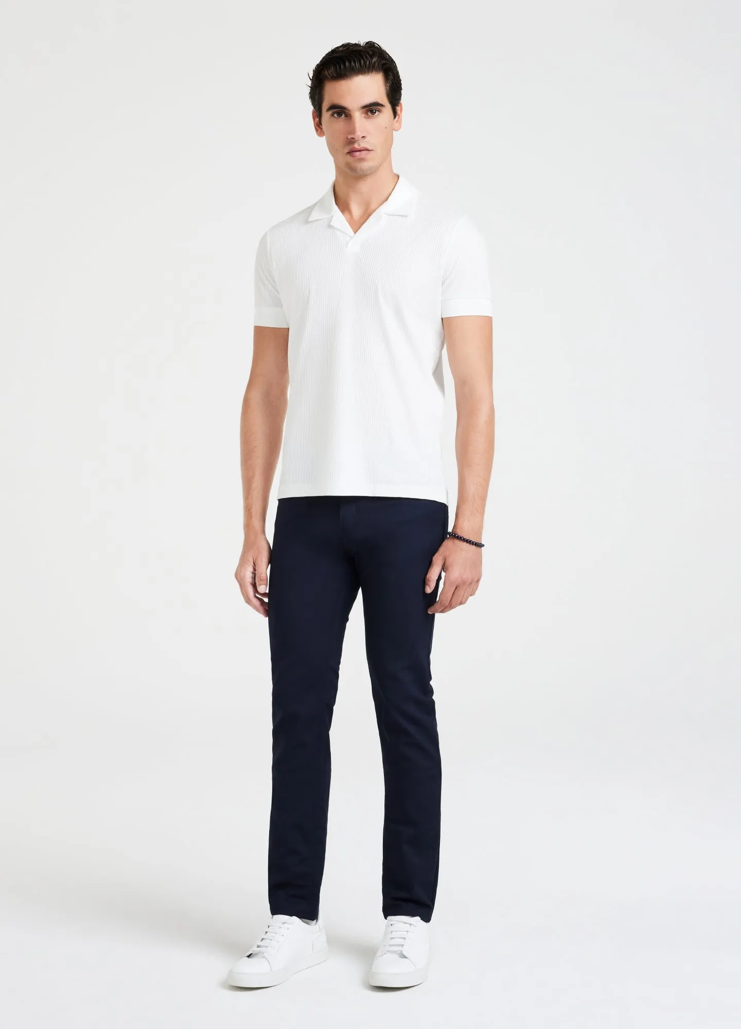 Slim Fit Tech Cotton Stretch Jeans Navy