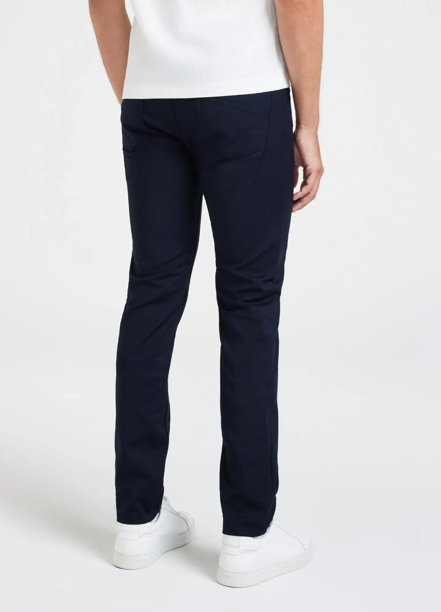 Slim Fit Tech Cotton Stretch Jeans Navy