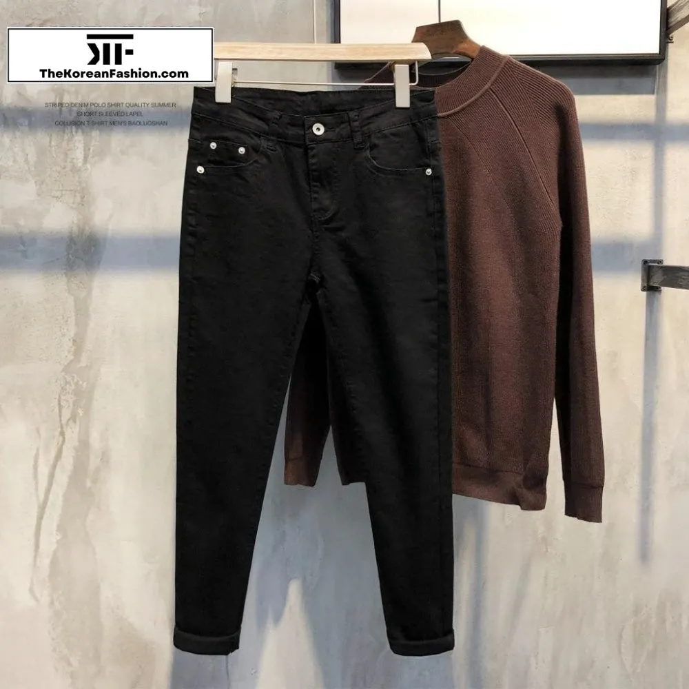 Stretch Elastic Slim Jeans