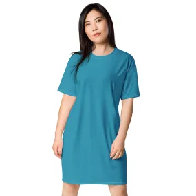 T-Shirt Dress Colour Blue (Glamourange Colour T-Shirt Dresses for Women)