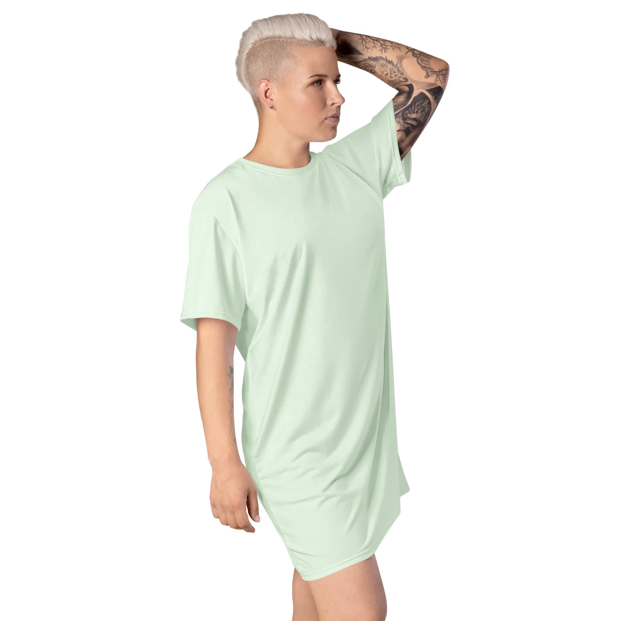 T-Shirt Dress Colour Honeydew (Glamourange Colour T-Shirt Dresses for Women)