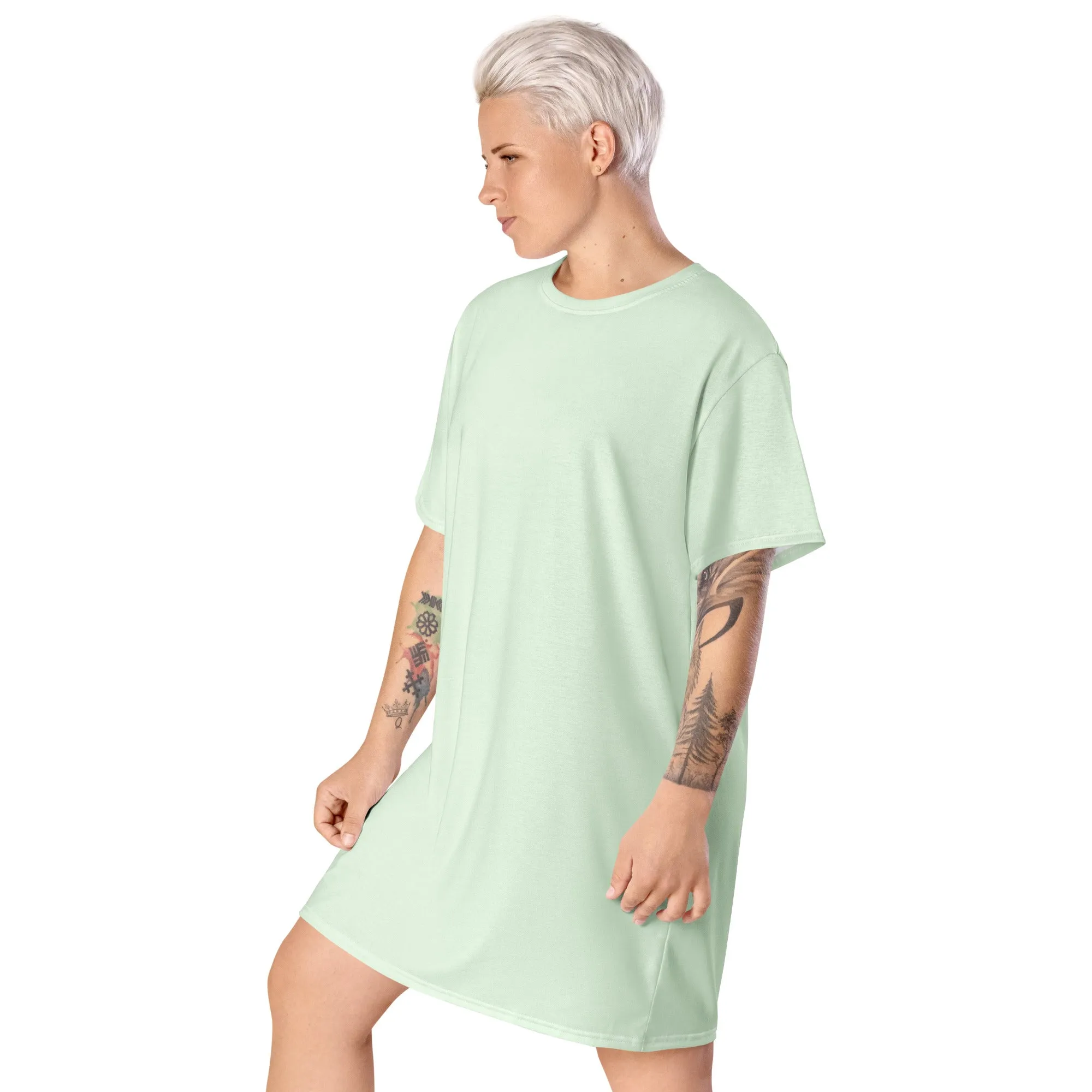 T-Shirt Dress Colour Honeydew (Glamourange Colour T-Shirt Dresses for Women)