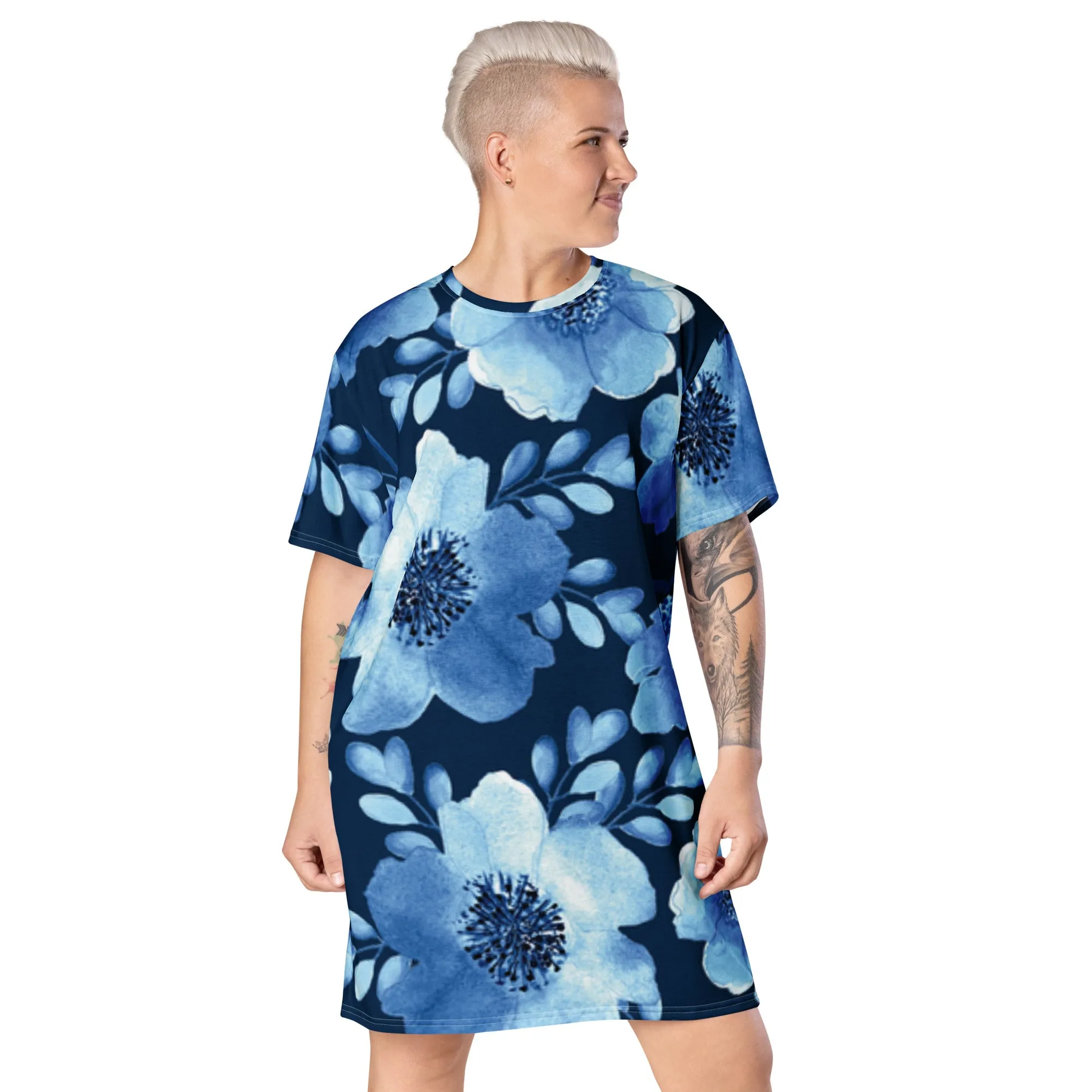 T-Shirt Dress Patterns Floral (Glamourange T-Shirt Dresses Patterns for Women - 004)