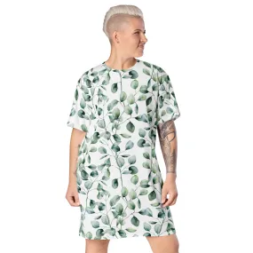 T-Shirt Dress Patterns Leaves (Glamourange T-Shirt Dresses Patterns for Women - 007)