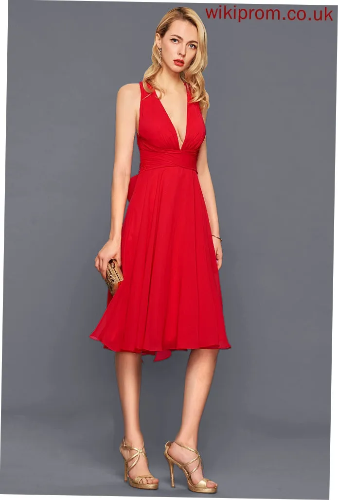 V-Neck Formal Dresses Dresses Chiffon A-line Baylee