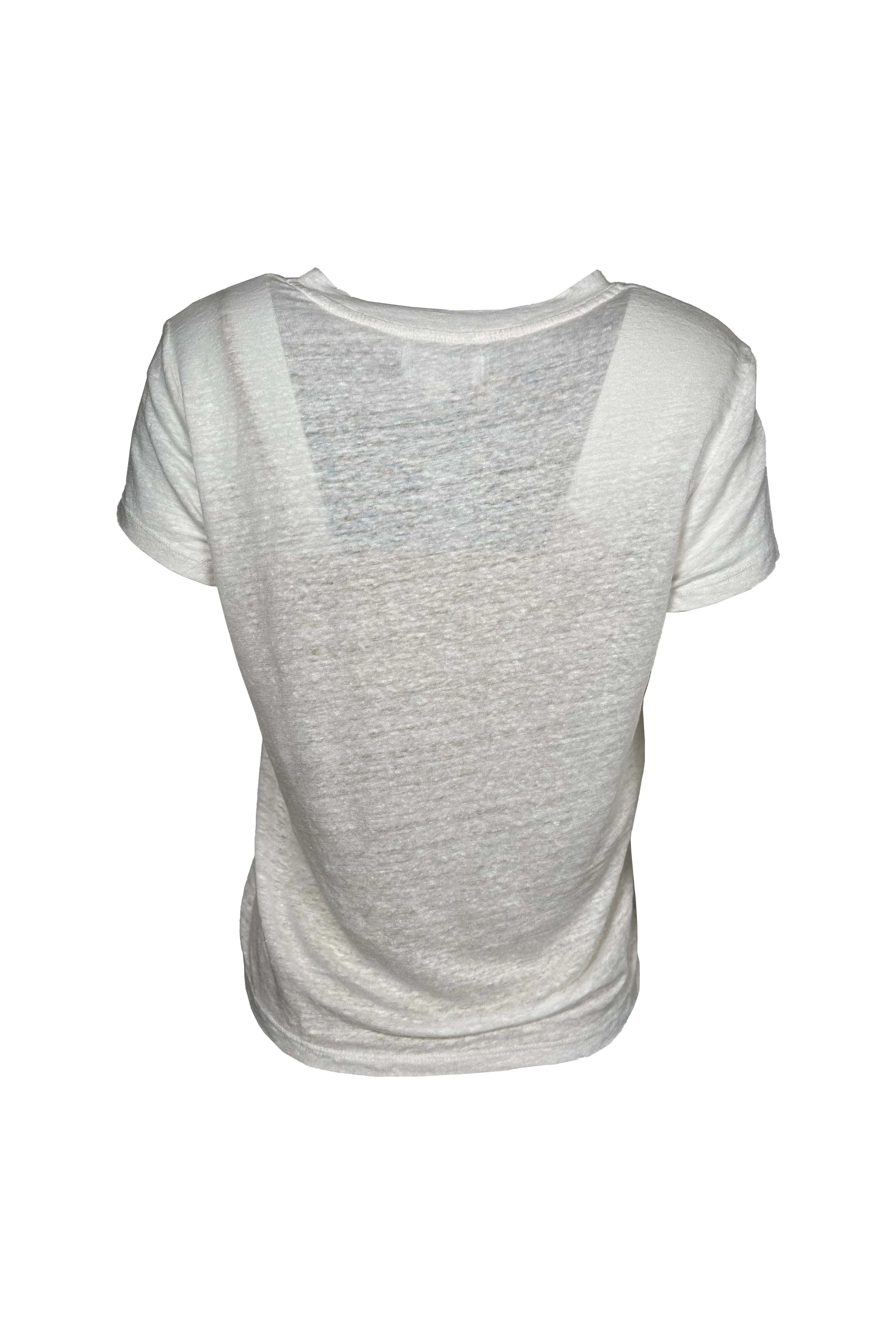 Velvet by Graham & Spencer Casey Crew Neck Linen Knit Tee | White