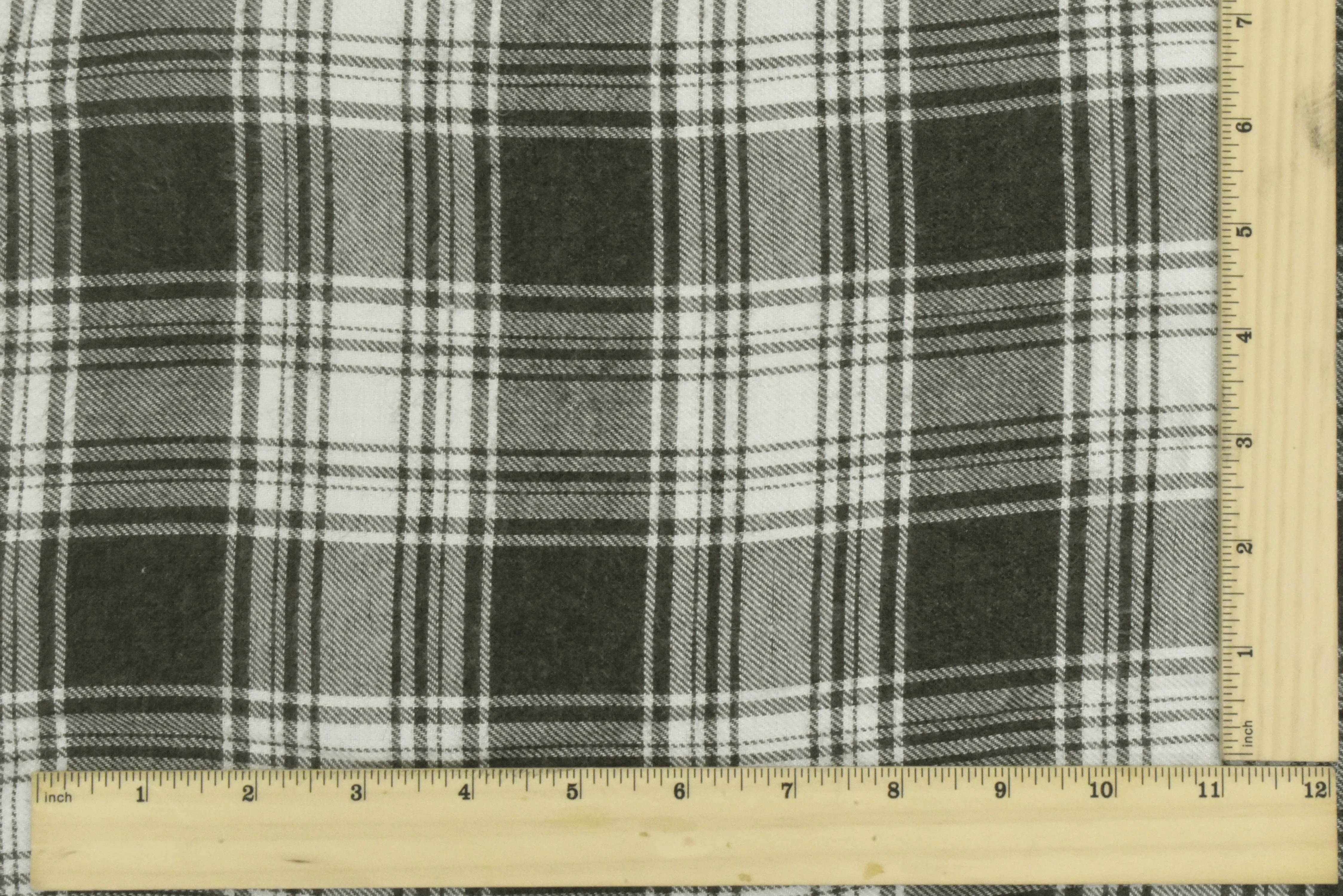 Volcano Gray-Multi Plaid Twill Woven Fabric