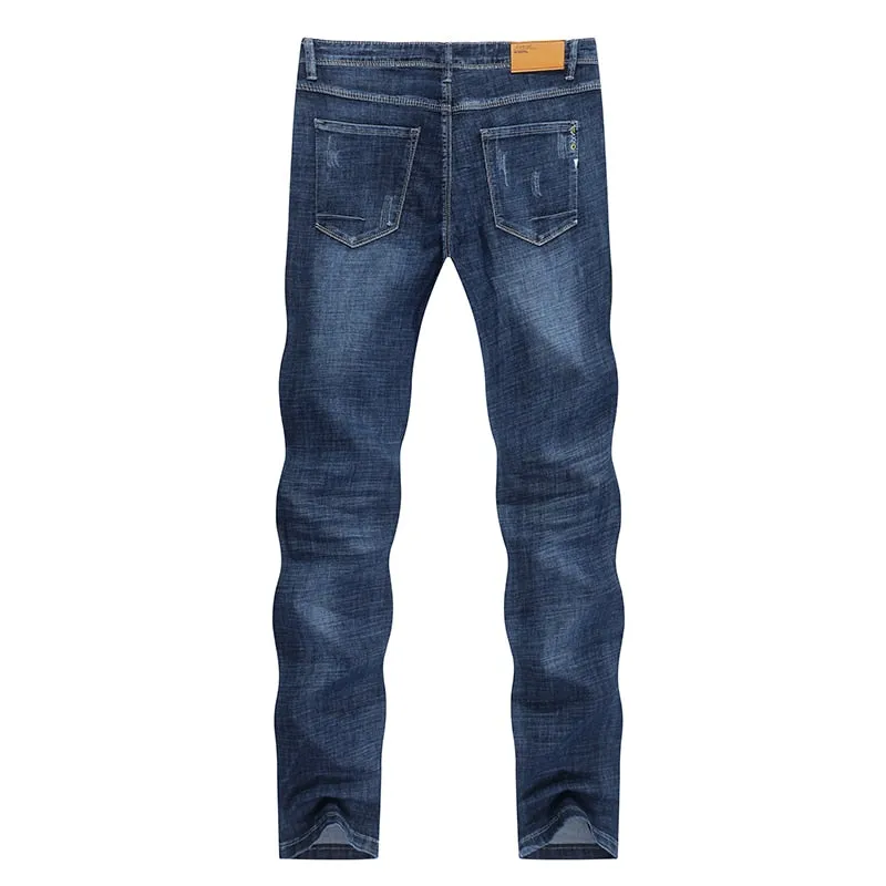 West Louis™ Elastic Leisure Long Brand Jeans