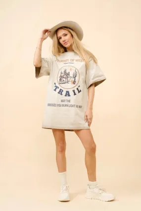 Western Graphic T Shirt Dress