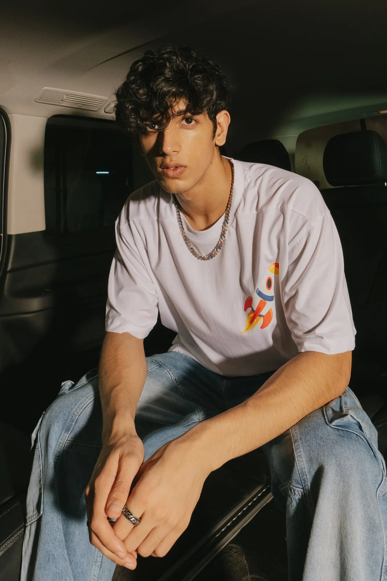 White Typo Men's Tees