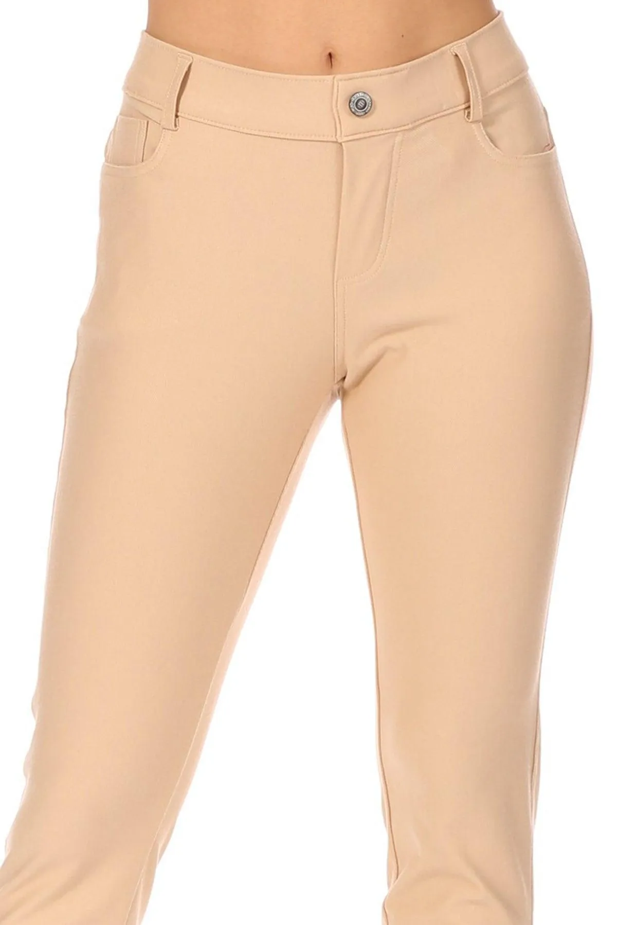 Women's Casual Comfy Slim Pocket Capri Pants