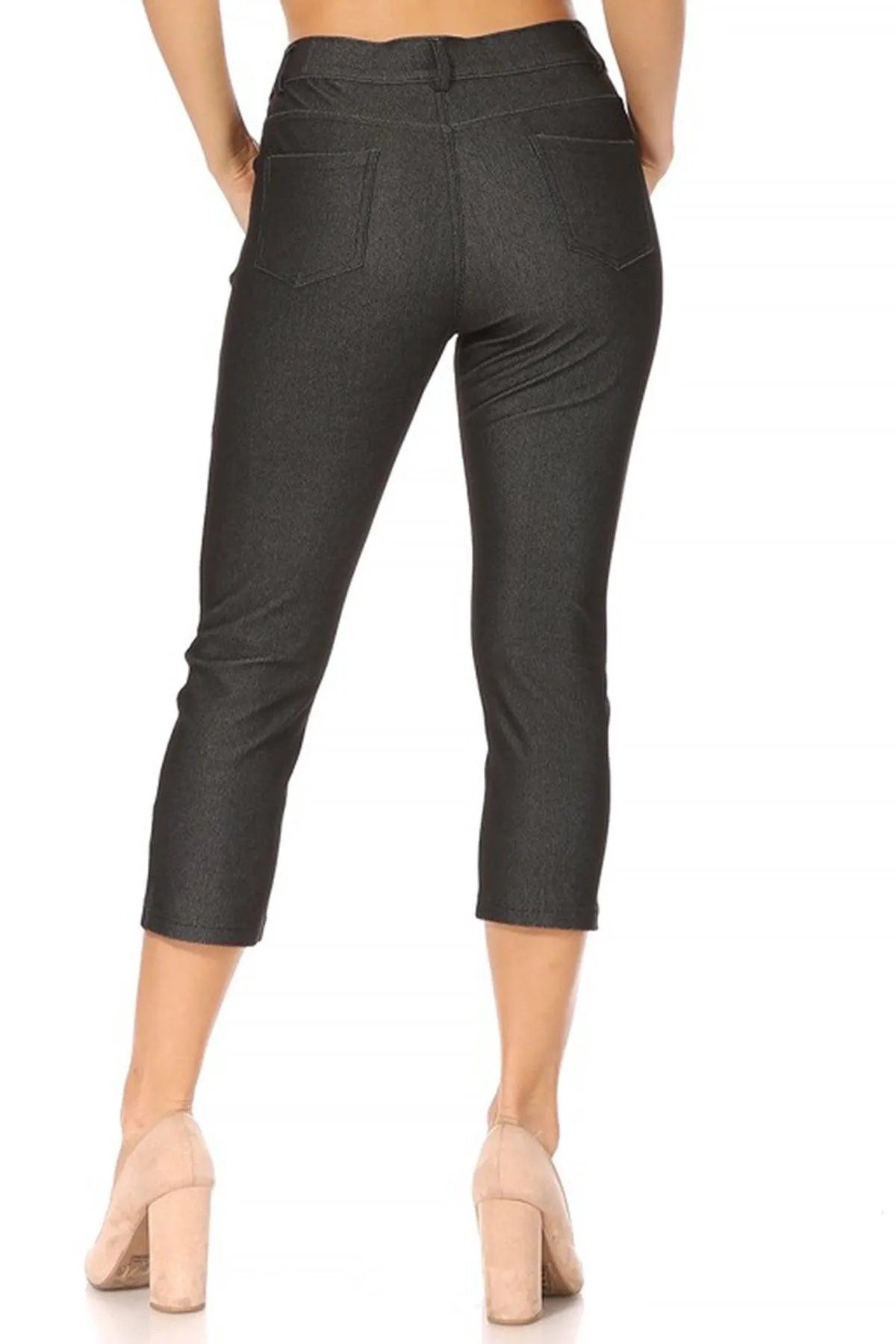 Women's Casual Comfy Slim Pocket Capri Pants