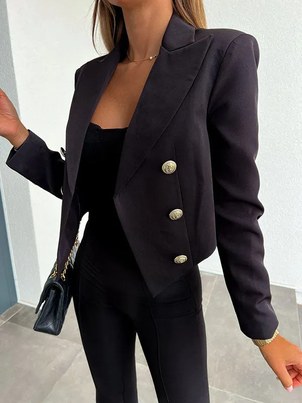 Women's Elegant Short Blazer with Buttons | Chic and Ideal for All Seasons